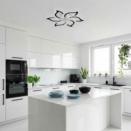 Brilagi - LED-hämardatav laeventilaator LED/34W/230V, läbimõõt 83 cm, must + kaugjuhtimispult