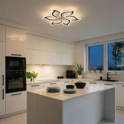 Brilagi - LED-hämardatav laeventilaator LED/34W/230V, läbimõõt 83 cm, must + kaugjuhtimispult