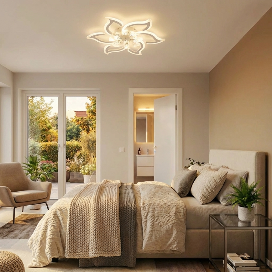 Brilagi - LED-hämardatav laeventilaator, LED/34W/230V, läbimõõt 83 cm, valge + kaugjuhtimispult