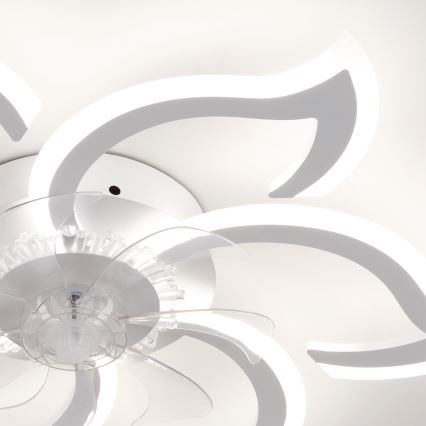 Brilagi - LED-hämardatav laeventilaator, LED/34W/230V, läbimõõt 83 cm, valge + kaugjuhtimispult