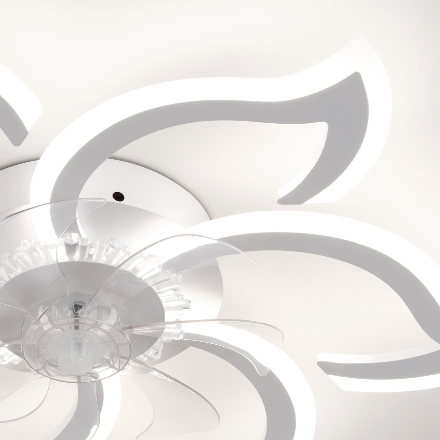 Brilagi - LED-hämardatav laeventilaator, LED/34W/230V, läbimõõt 83 cm, valge + kaugjuhtimispult