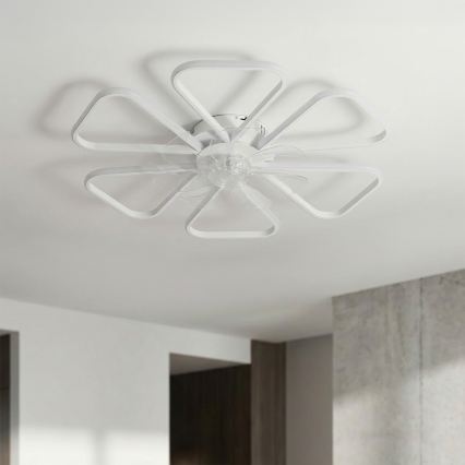 Brilagi - LED hämardatav laeventilaator LED/38W/230V 3000-6500K läbimõõt 76 cm valge + kaugjuhtimispult