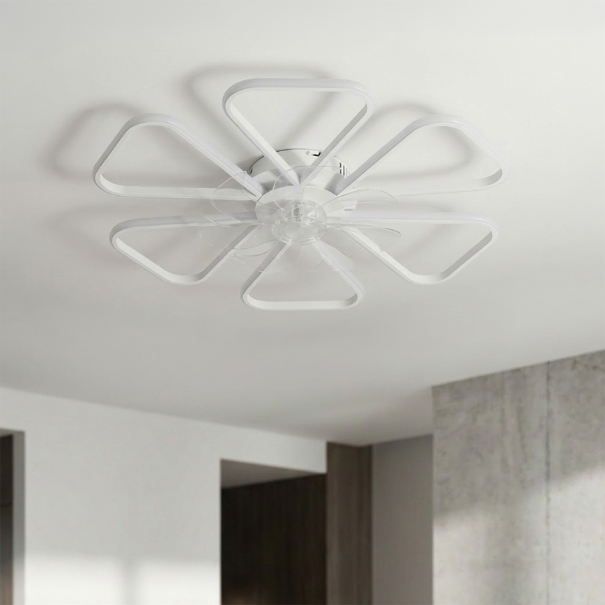 Brilagi - LED hämardatav laeventilaator LED/38W/230V 3000-6500K läbimõõt 76 cm valge + kaugjuhtimispult