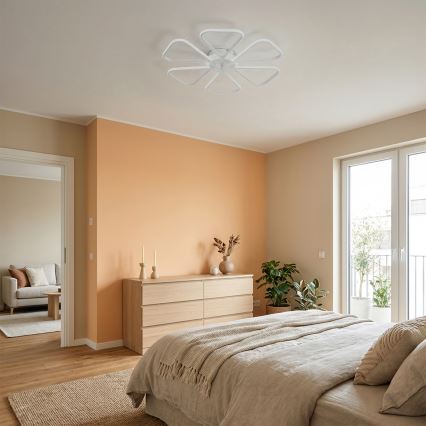 Brilagi - LED hämardatav laeventilaator LED/38W/230V 3000-6500K läbimõõt 76 cm valge + kaugjuhtimispult