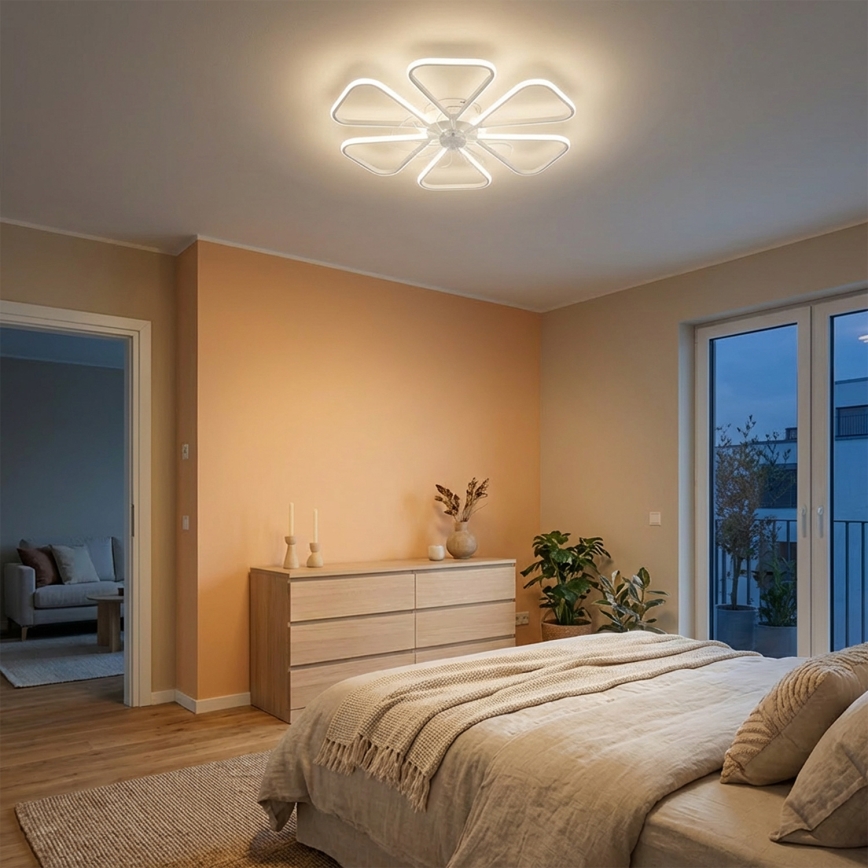 Brilagi - LED hämardatav laeventilaator LED/38W/230V 3000-6500K läbimõõt 76 cm valge + kaugjuhtimispult