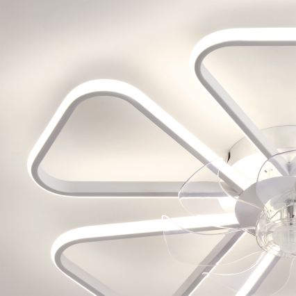 Brilagi - LED hämardatav laeventilaator LED/38W/230V 3000-6500K läbimõõt 76 cm valge + kaugjuhtimispult
