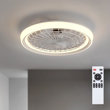 Brilagi - Hämardatav LED-laeventilaator, LED/40W/230V, 3000–6500K, läbimõõt 48 cm, valge + kaugjuhtimispult