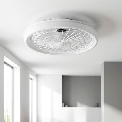 Brilagi - Hämardatav LED-laeventilaator, LED/40W/230V, 3000–6500K, läbimõõt 48 cm, valge + kaugjuhtimispult