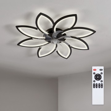 Brilagi - hämardatav LED-laeventilaator LED/43W/230V 3000-6500K Ø 90 cm must + kaugjuhtimispult