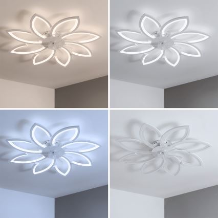 Brilagi - hämardatav LED-laeventilaator LED/43W/230V Ø 90 cm valge + kaugjuhtimispult