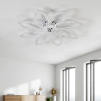 Brilagi - hämardatav LED-laeventilaator LED/43W/230V Ø 90 cm valge + kaugjuhtimispult