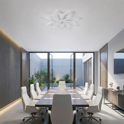 Brilagi - hämardatav LED-laeventilaator LED/43W/230V Ø 90 cm valge + kaugjuhtimispult