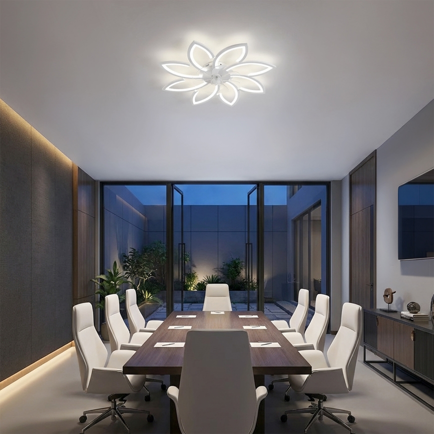 Brilagi - hämardatav LED-laeventilaator LED/43W/230V Ø 90 cm valge + kaugjuhtimispult