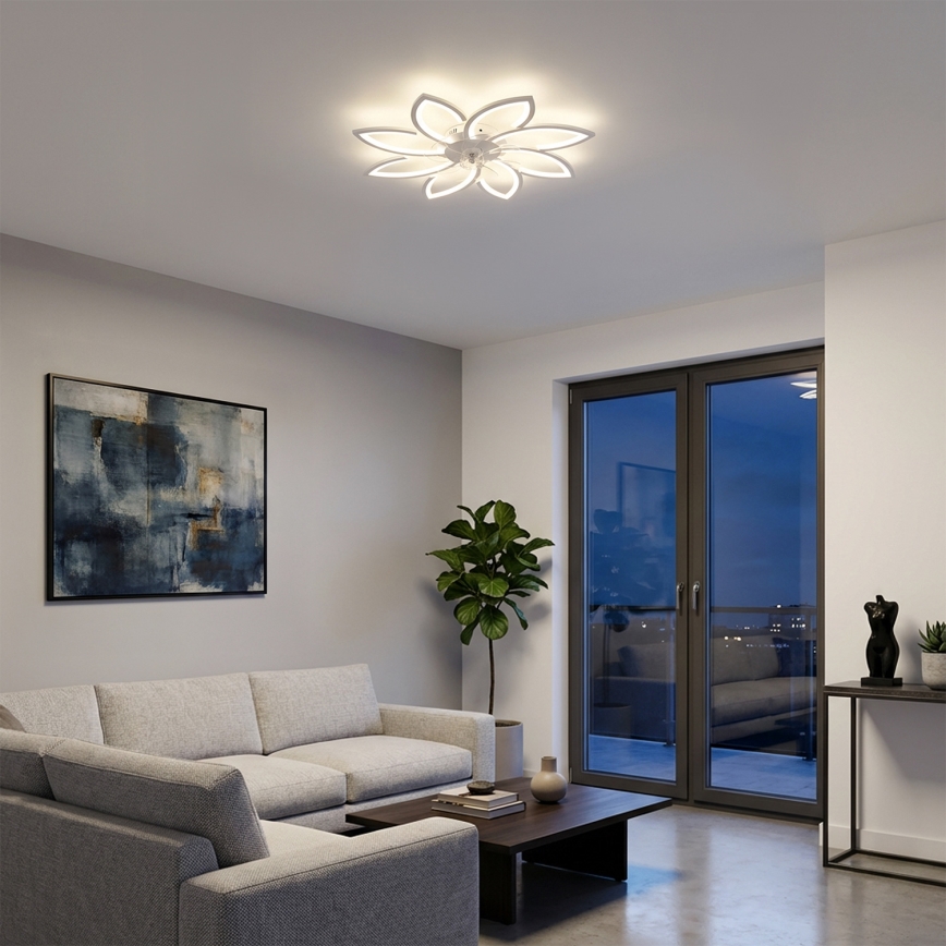 Brilagi - hämardatav LED-laeventilaator LED/43W/230V Ø 90 cm valge + kaugjuhtimispult