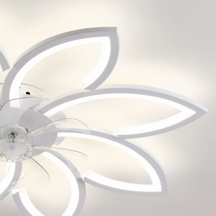 Brilagi - hämardatav LED-laeventilaator LED/43W/230V Ø 90 cm valge + kaugjuhtimispult