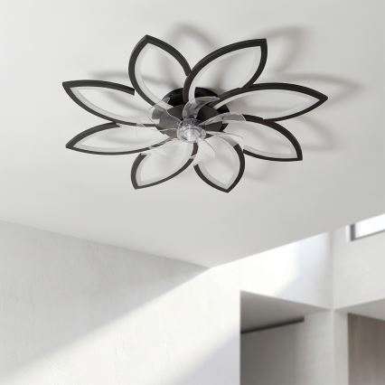 Brilagi - hämardatav LED-laeventilaator LED/43W/230V läbimõõt 90 cm must + kaugjuhtimispult
