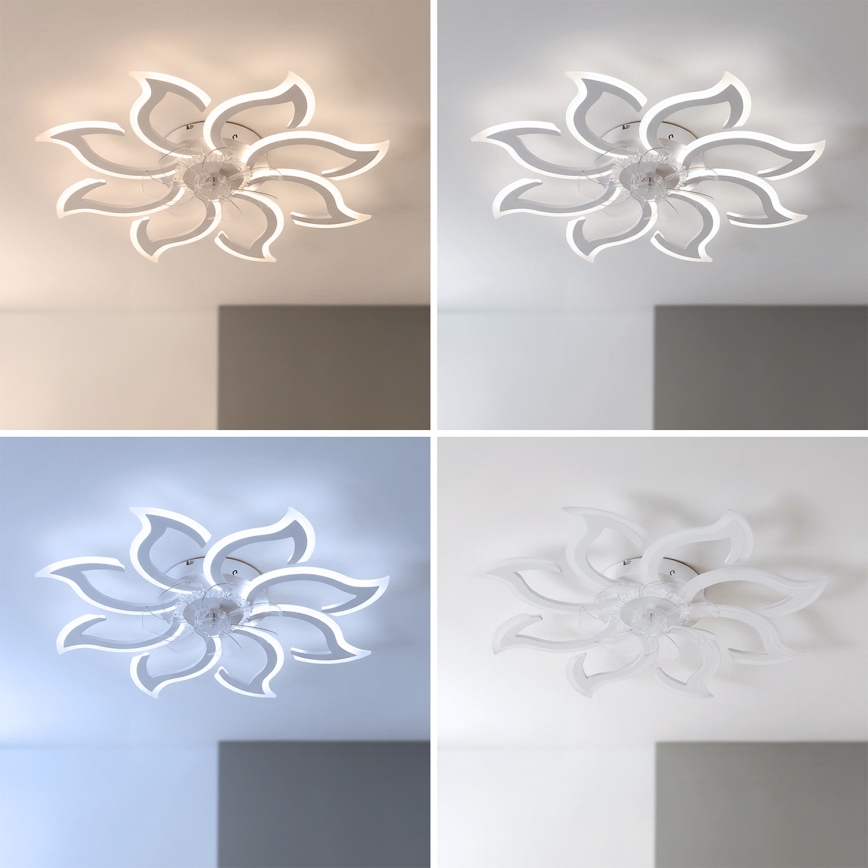 Brilagi - hämardatav LED-laeventilaator LED/44W/230V, läbimõõt 90 cm, valge + kaugjuhtimispult
