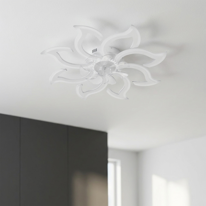 Brilagi - hämardatav LED-laeventilaator LED/44W/230V, läbimõõt 90 cm, valge + kaugjuhtimispult