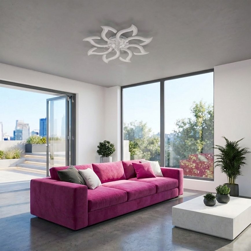 Brilagi - hämardatav LED-laeventilaator LED/44W/230V, läbimõõt 90 cm, valge + kaugjuhtimispult