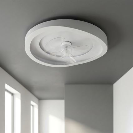Brilagi - LED-hämardatav laeventilaator, 80 W, 230 V, läbimõõt 50 cm, valge + kaugjuhtimispult