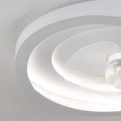 Brilagi - LED-hämardatav laeventilaator, 80 W, 230 V, läbimõõt 50 cm, valge + kaugjuhtimispult