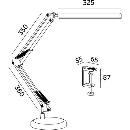 Brilagi - Hämardatav LED laualamp 2-ühes USB VARIO LED/14W/5V 3000-6000K must
