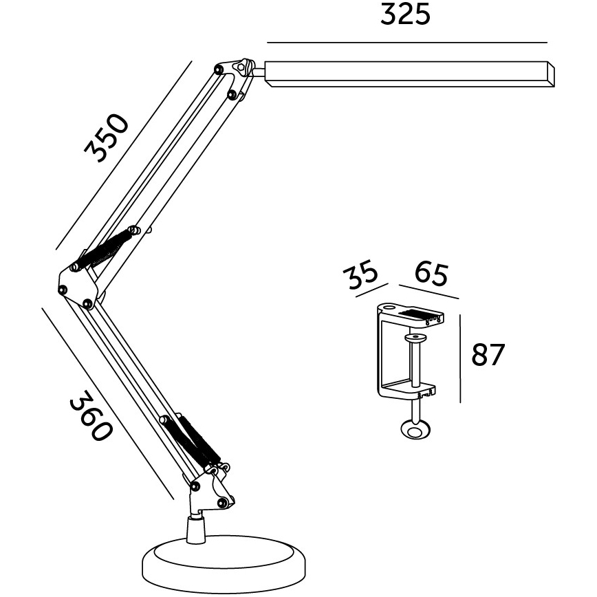 Brilagi - Hämardatav LED laualamp 2-ühes USB VARIO LED/14W/5V 3000-6000K must