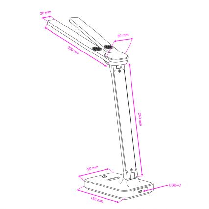 BRILAGI - hämardatav LED laualamp MODO DUO LED/8W/5V 3000/4000/6500K valge