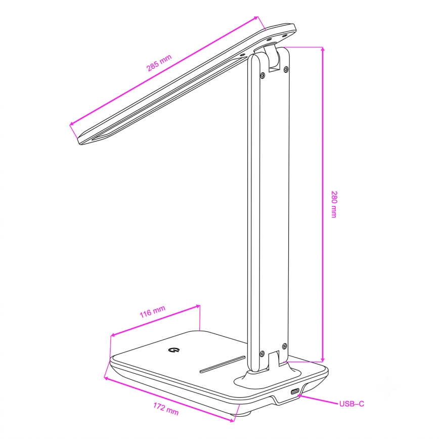 BRILAGI - hämardatav LED-laualamp MODO LED/7W/230V 3000/4000/6500K must