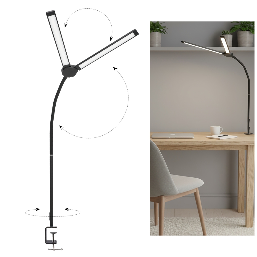 BRILAGI - hämardatav LED-laualamp USB VARIO LED/14W/5V 3000-6000K must