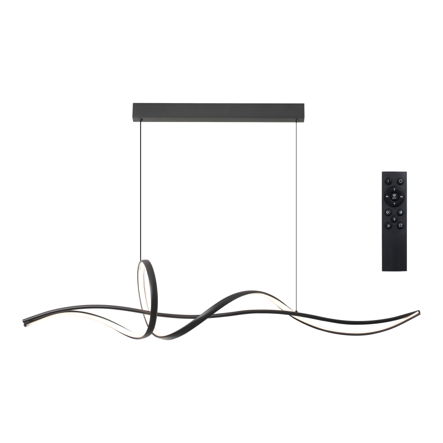 Brilagi - hämardatav LED-rippvalgusti kaabliga SIGNATURE LED/55W/230V 3000-6000K 120x23 cm must + kaugjuhtimispult
