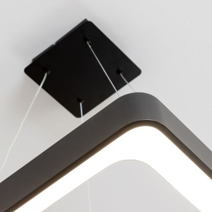 Brilagi - LED-hämardatav rippvalgusti kaablil FALCON II LED/80W/230V 3000-6500K 40x40 cm must + kaugjuhtimispult