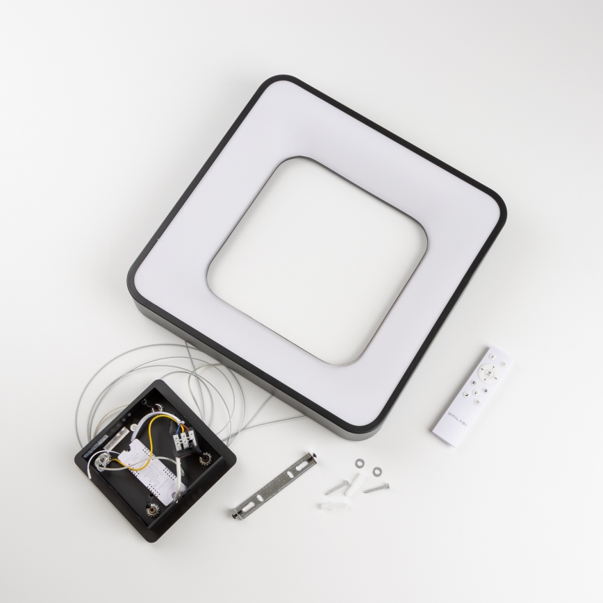 Brilagi - LED-hämardatav rippvalgusti kaablil FALCON II LED/80W/230V 3000-6500K 40x40 cm must + kaugjuhtimispult