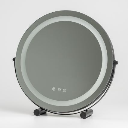 BRILAGI - LED-hämardatav meigipeegel CALIFORNIA LED/17W/230V 3000/4000/6500K läbimõõt 42 cm must