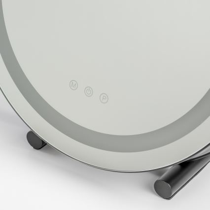 BRILAGI - LED-hämardatav meigipeegel CALIFORNIA LED/17W/230V 3000/4000/6500K läbimõõt 42 cm must