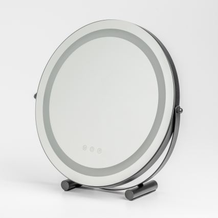 BRILAGI - LED-hämardatav meigipeegel CALIFORNIA LED/17W/230V 3000/4000/6500K läbimõõt 42 cm must