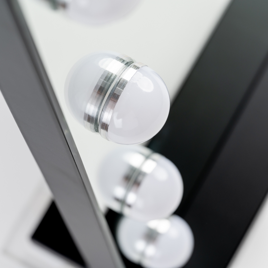 BRILAGI - hämardatav LED-meigipeegel HOLLYWOOD LED/15W/230V CCT + 2x USB 60x50 cm must