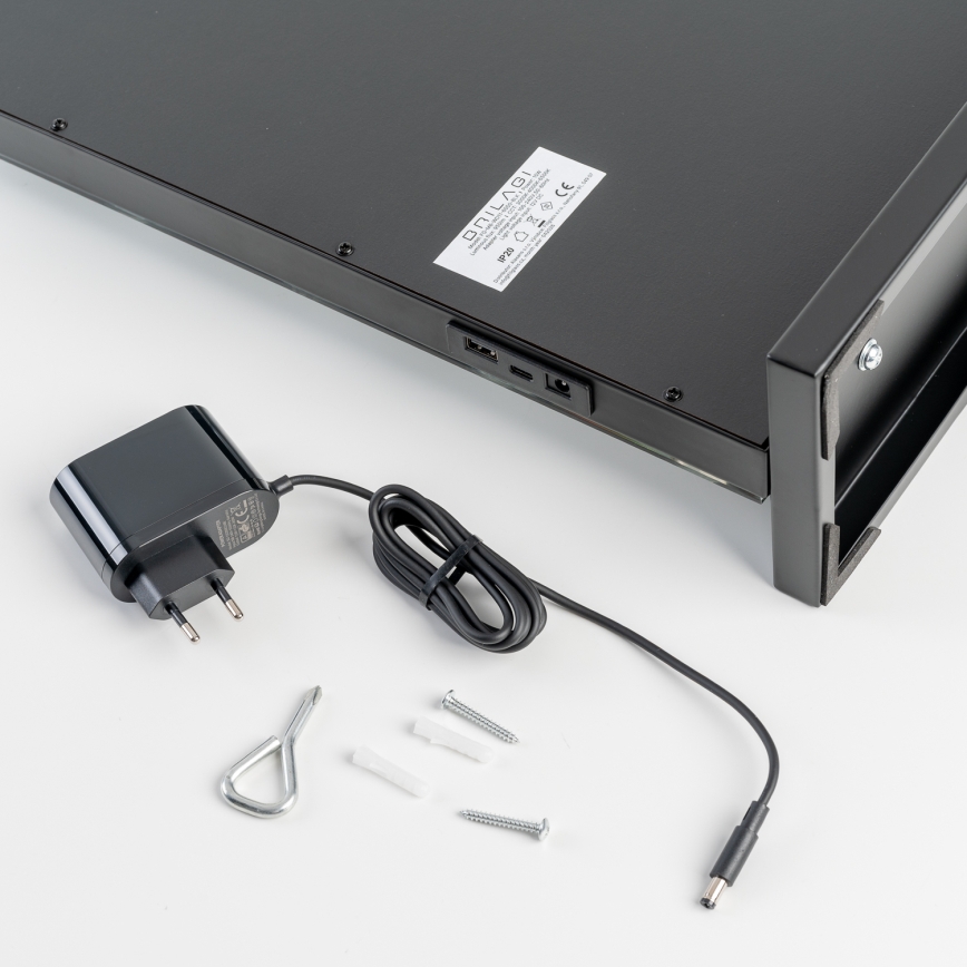 BRILAGI - hämardatav LED-meigipeegel HOLLYWOOD LED/15W/230V CCT + 2x USB 60x50 cm must