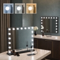 BRILAGI - hämardatav LED-meigipeegel HOLLYWOOD LED/15W/230V CCT + 2x USB 60x50 cm must