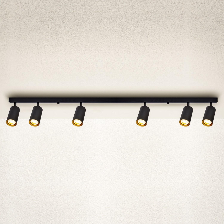 Brilagi - hämardatav LED-punktvalgusti SELE 6xGU10/6,5W/230V 2700-6500K must/kuldne