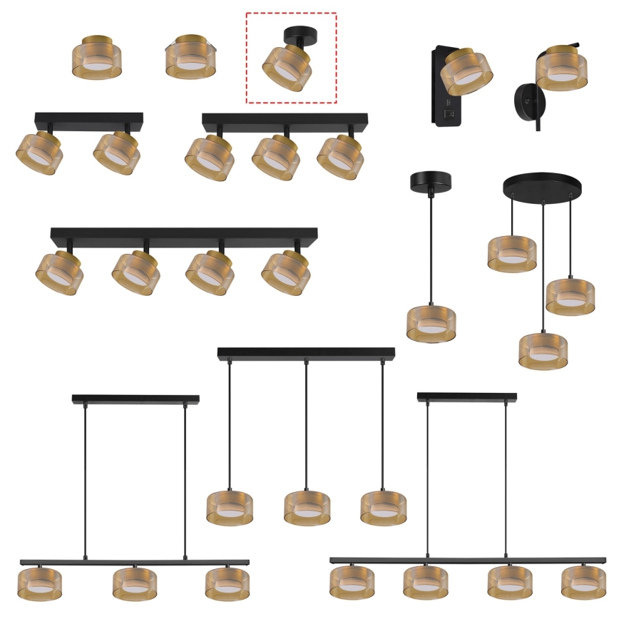 BRILAGI - LED RGB+CCT hämardatav punktvalgusti AURA LUX 1xGX53/14W/230V 2700-6500K Wi-Fi Tuya must/kuldne