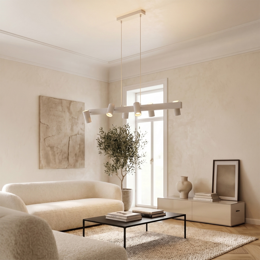 BRILAGI - LED RGBW hämardatav rippvalgusti kaablil SELE 6xGU10/6,5W/230V 2700-6500K valge + kaugjuhtimispult