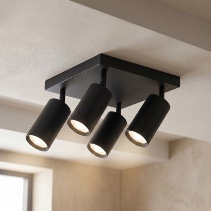 BRILAGI - LED RGBW hämardatav spottvalgusti SELE SQUARE 4xGU10/6,5W/230V 2700-6500K must