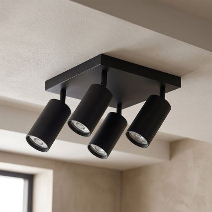 BRILAGI - LED RGBW hämardatav spottvalgusti SELE SQUARE 4xGU10/6,5W/230V 2700-6500K must