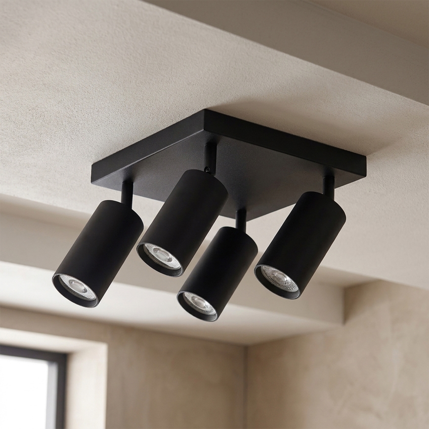 BRILAGI - LED RGBW hämardatav spottvalgusti SELE SQUARE 4xGU10/6,5W/230V 2700-6500K must