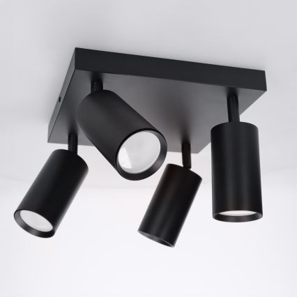 BRILAGI - LED RGBW hämardatav spottvalgusti SELE SQUARE 4xGU10/6,5W/230V 2700-6500K must