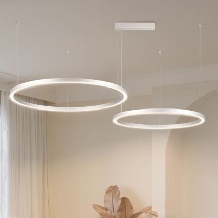 Brilagi - hämardatav LED-rippvalgusti kaablil PORTOFINO LED/98W/230V 3000-6000K hõbedane + kaugjuhtimispult