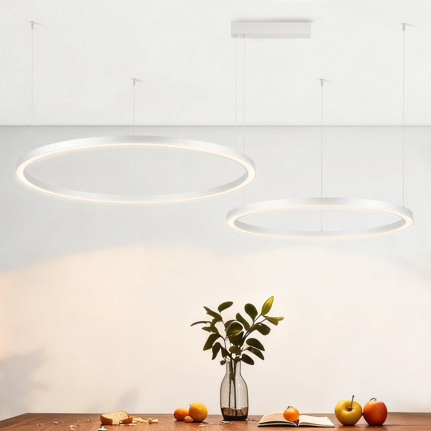 Brilagi - hämardatav LED-rippvalgusti kaablil PORTOFINO LED/98W/230V 3000-6000K hõbedane + kaugjuhtimispult