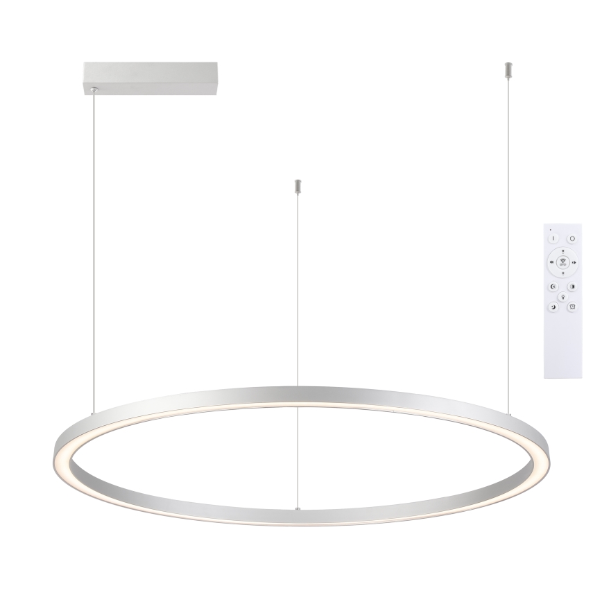 Brilagi - hämardatav LED-rippvalgusti kaablil PORTOFINO LED/98W/230V 3000-6000K hõbedane + kaugjuhtimispult
