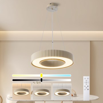 Brilagi - Hämardatav LED-ripplamp kaablil LUMIX LED/48W/230V 3000-6000K beež läbimõõt 50 cm + kaugjuhtimispult